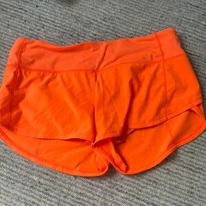 Bright Orange, Size 6, Lululemon Running Shorts
